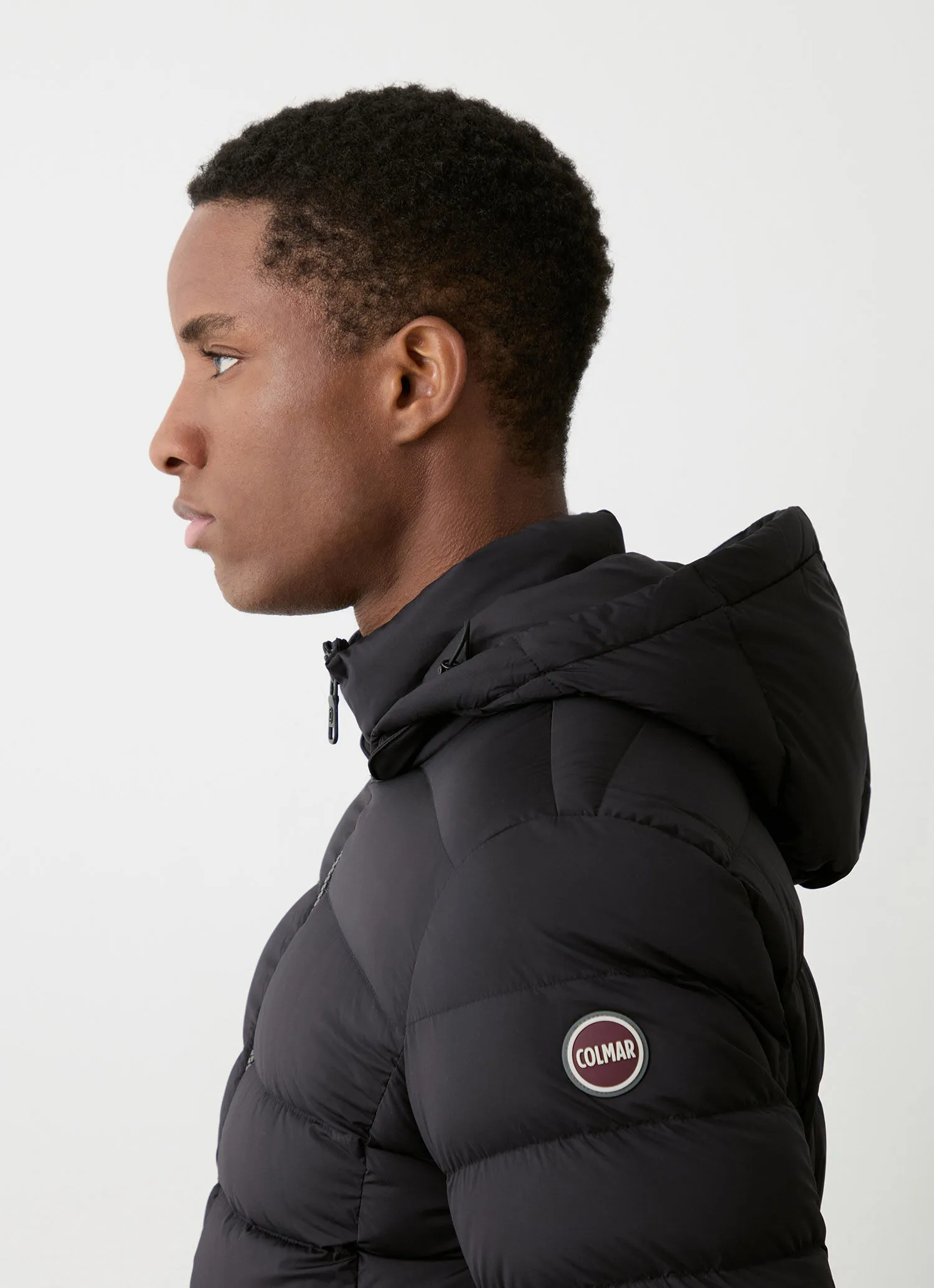 Super-matte stretch down jacket-