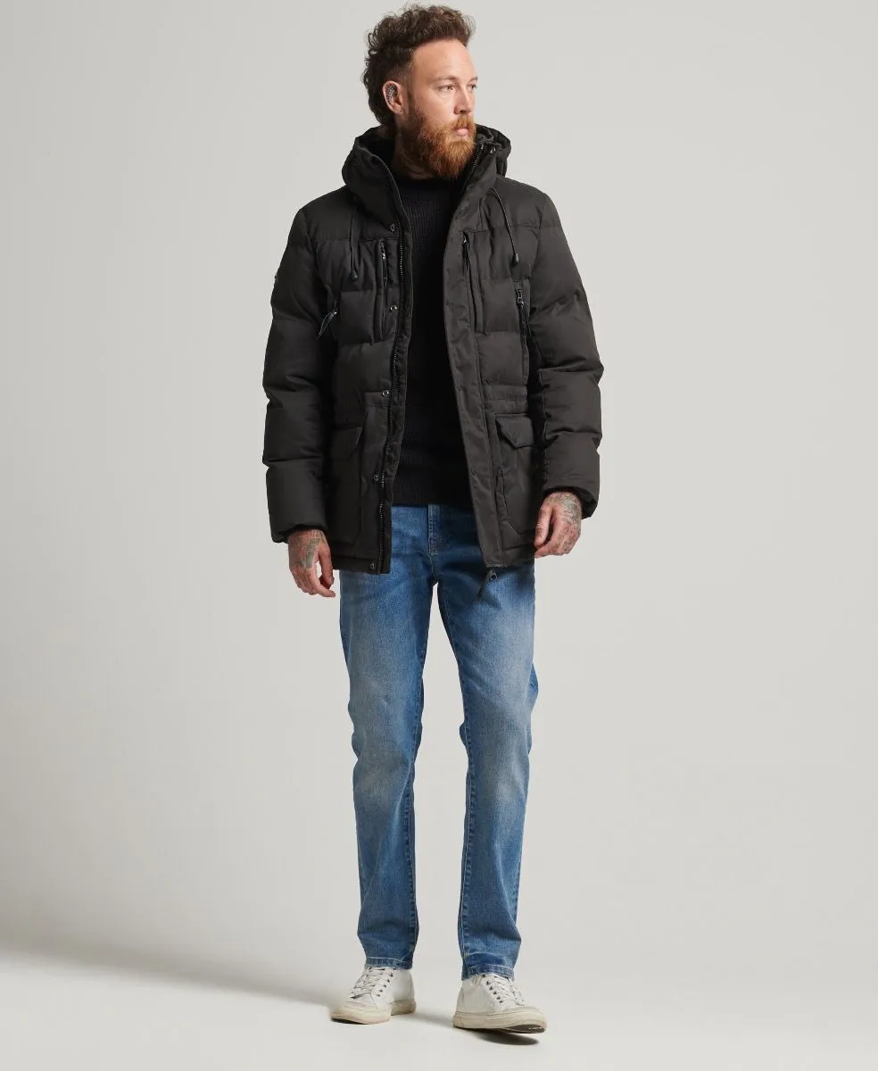 Superdry Microfibre Expedition Parka Jacket Black