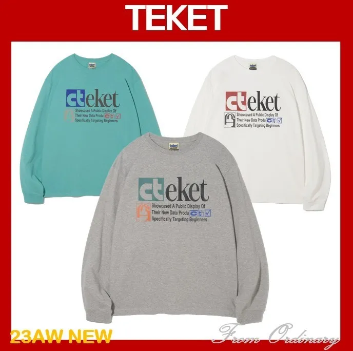 teket  |Unisex Street Style Long Sleeves Long Sleeve T-shirt Logo