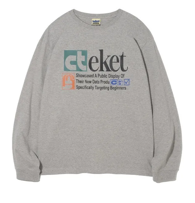 teket  |Unisex Street Style Long Sleeves Long Sleeve T-shirt Logo