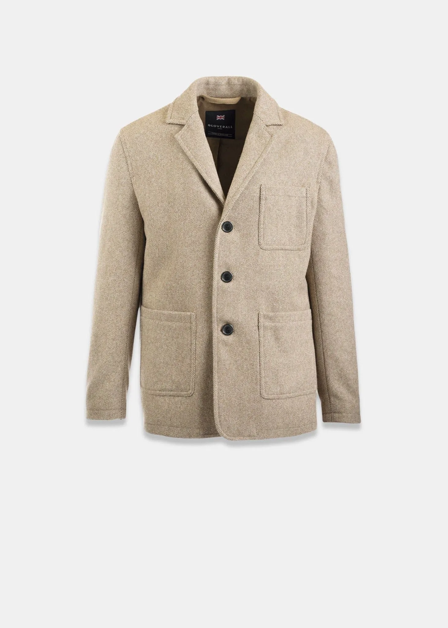 Textured Worker Blazer Tan