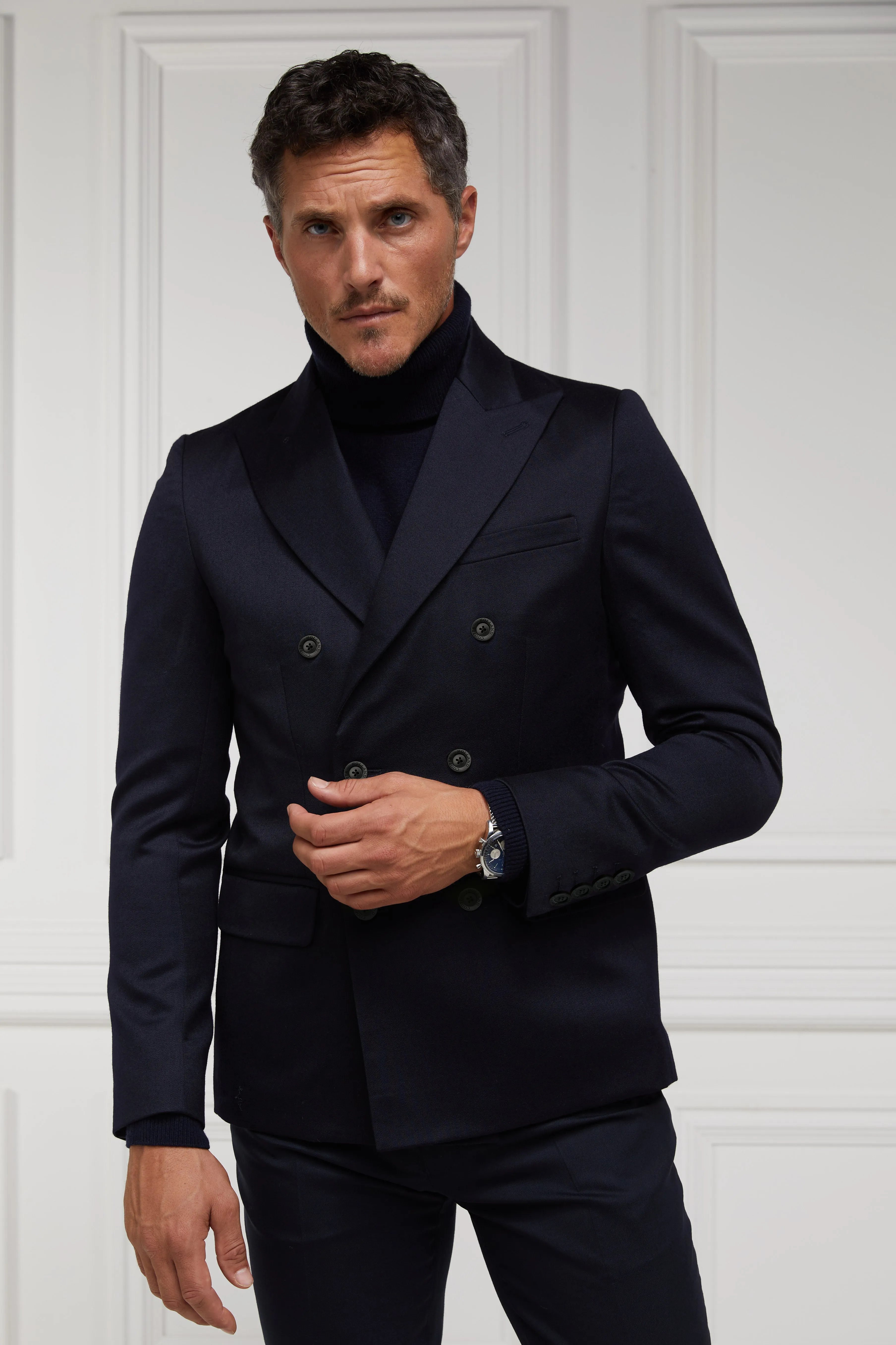 The Double Breasted Blazer (Navy Barathea)