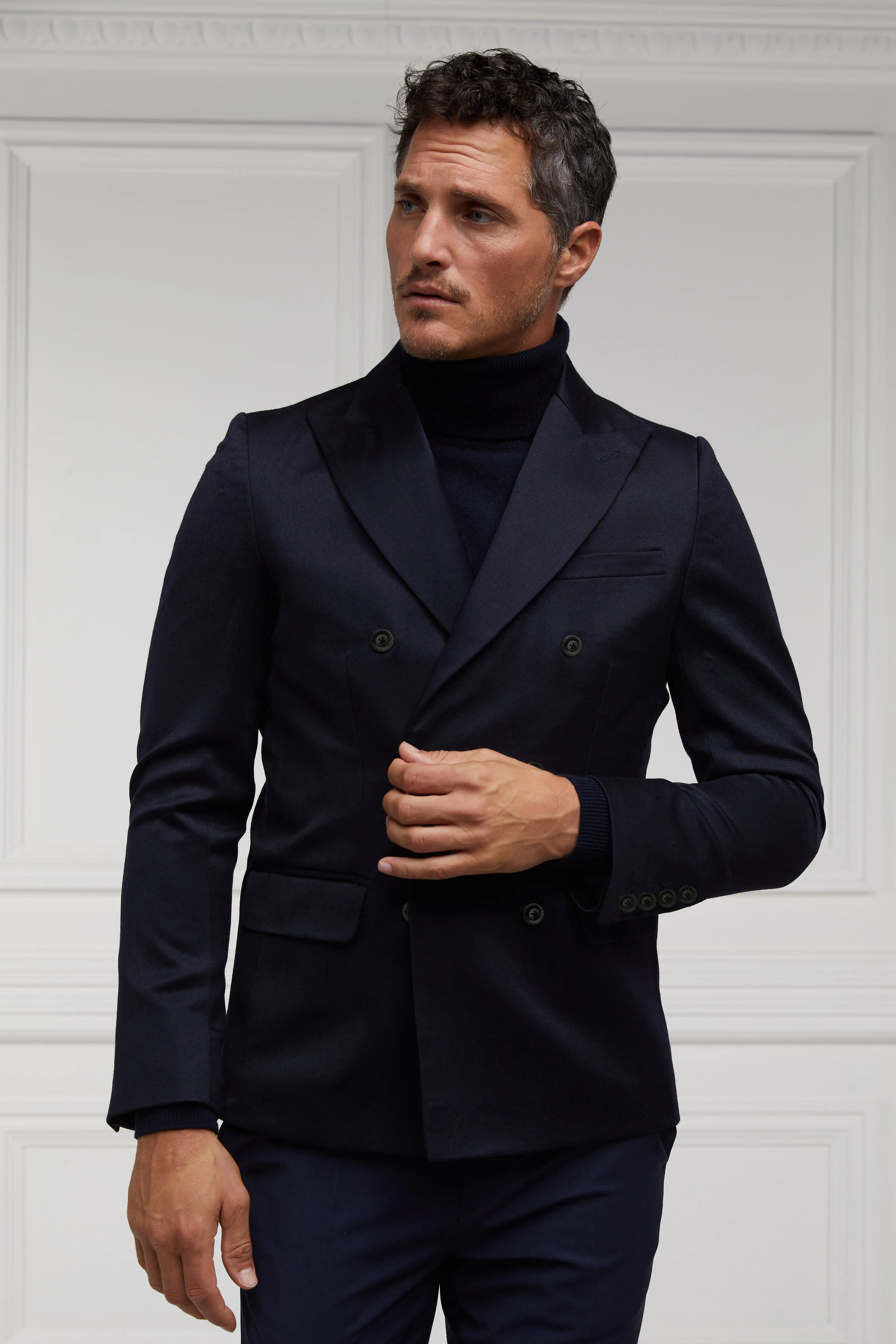 The Double Breasted Blazer (Navy Barathea)