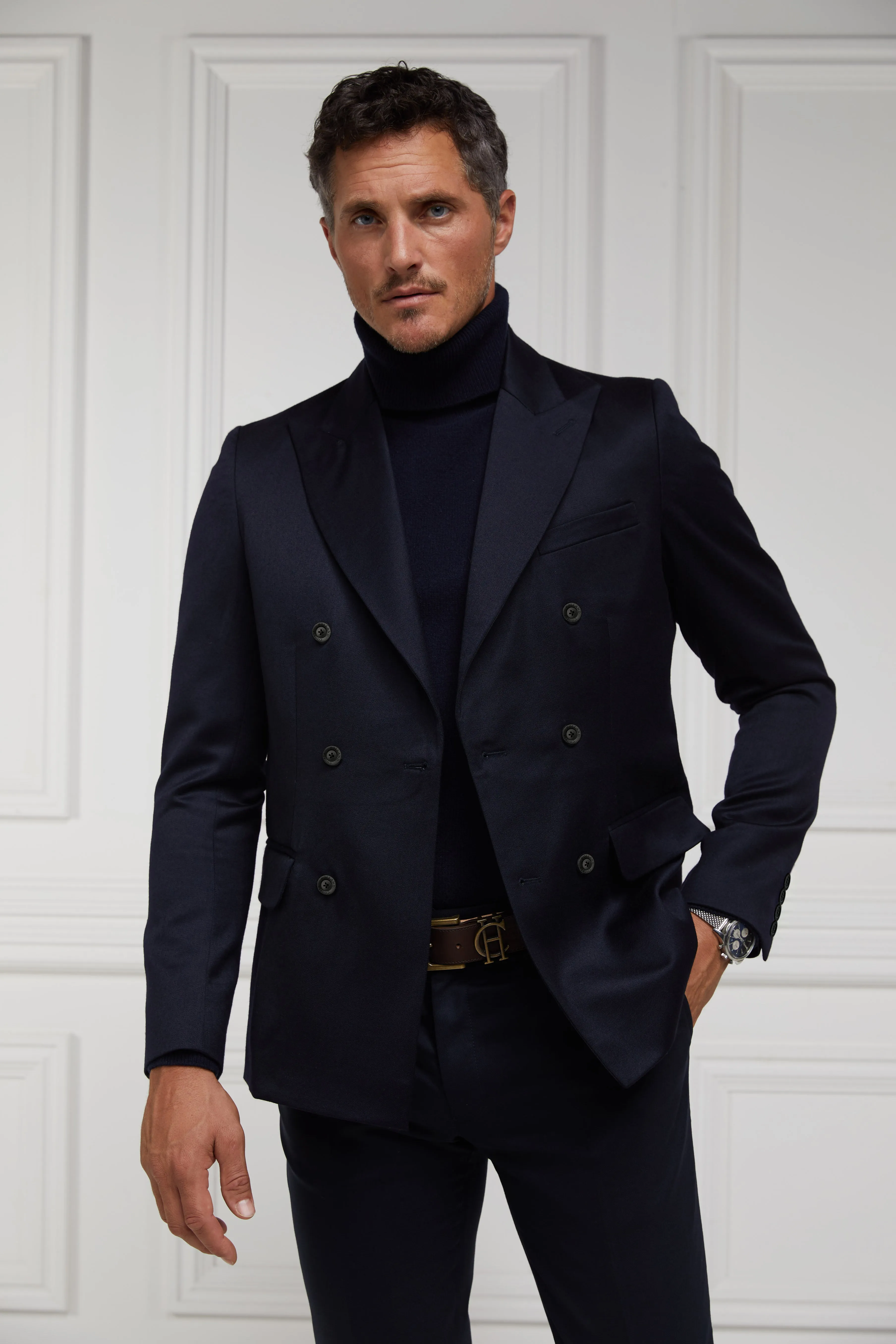 The Double Breasted Blazer (Navy Barathea)