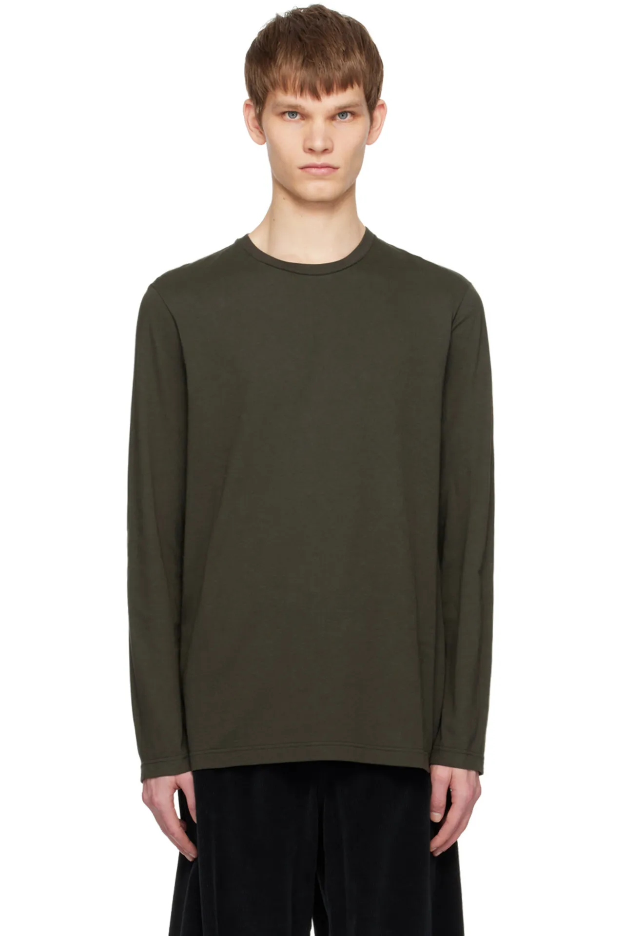 The Row  |Crew Neck Long Sleeves Plain Cotton Long Sleeve T-shirt