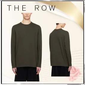 The Row  |Crew Neck Long Sleeves Plain Cotton Long Sleeve T-shirt