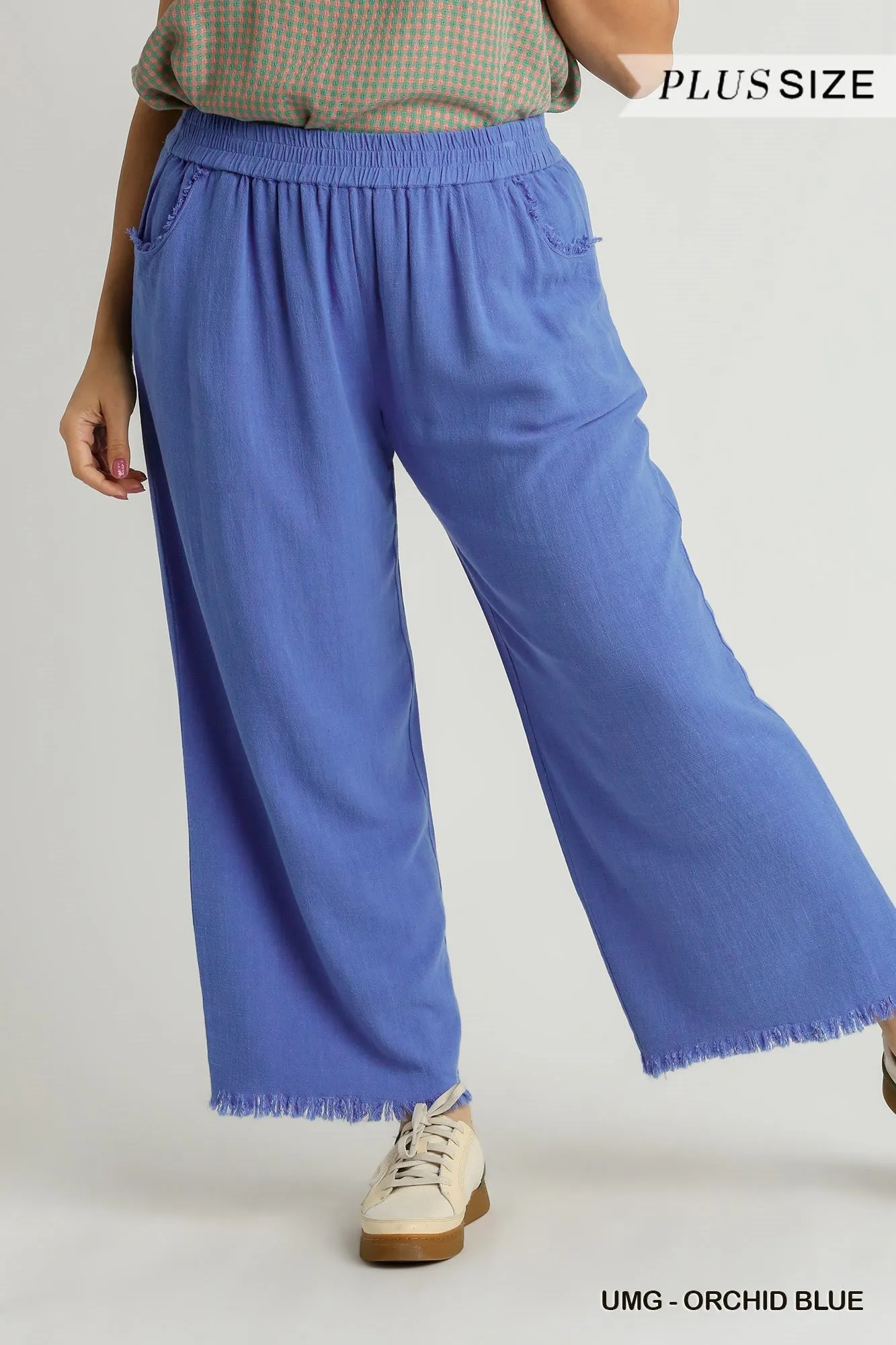 Umgee Frayed Hem Pants