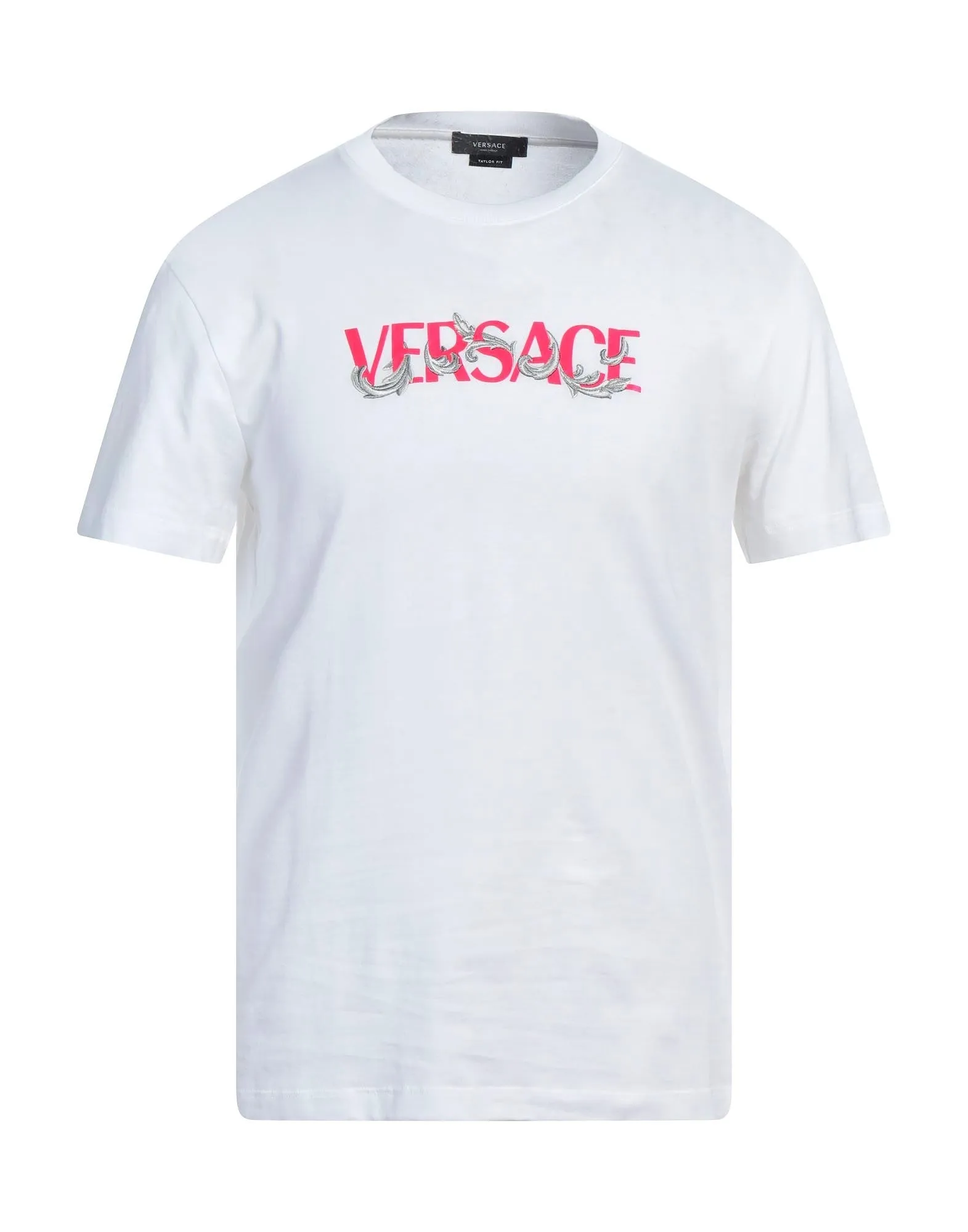 VERSACE  |Crew Neck Pullovers Plain Cotton Short Sleeves Oversized