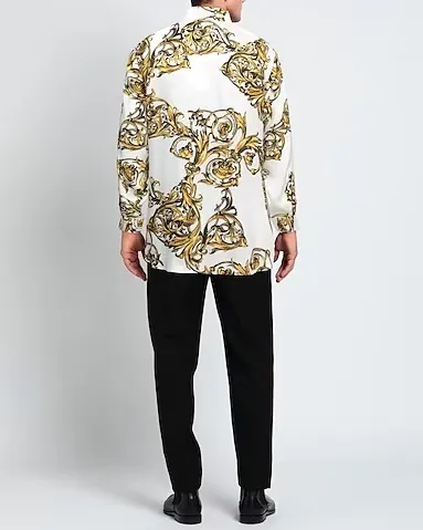 VERSACE JEANS  |Street Style Long Sleeves Logo Shirts