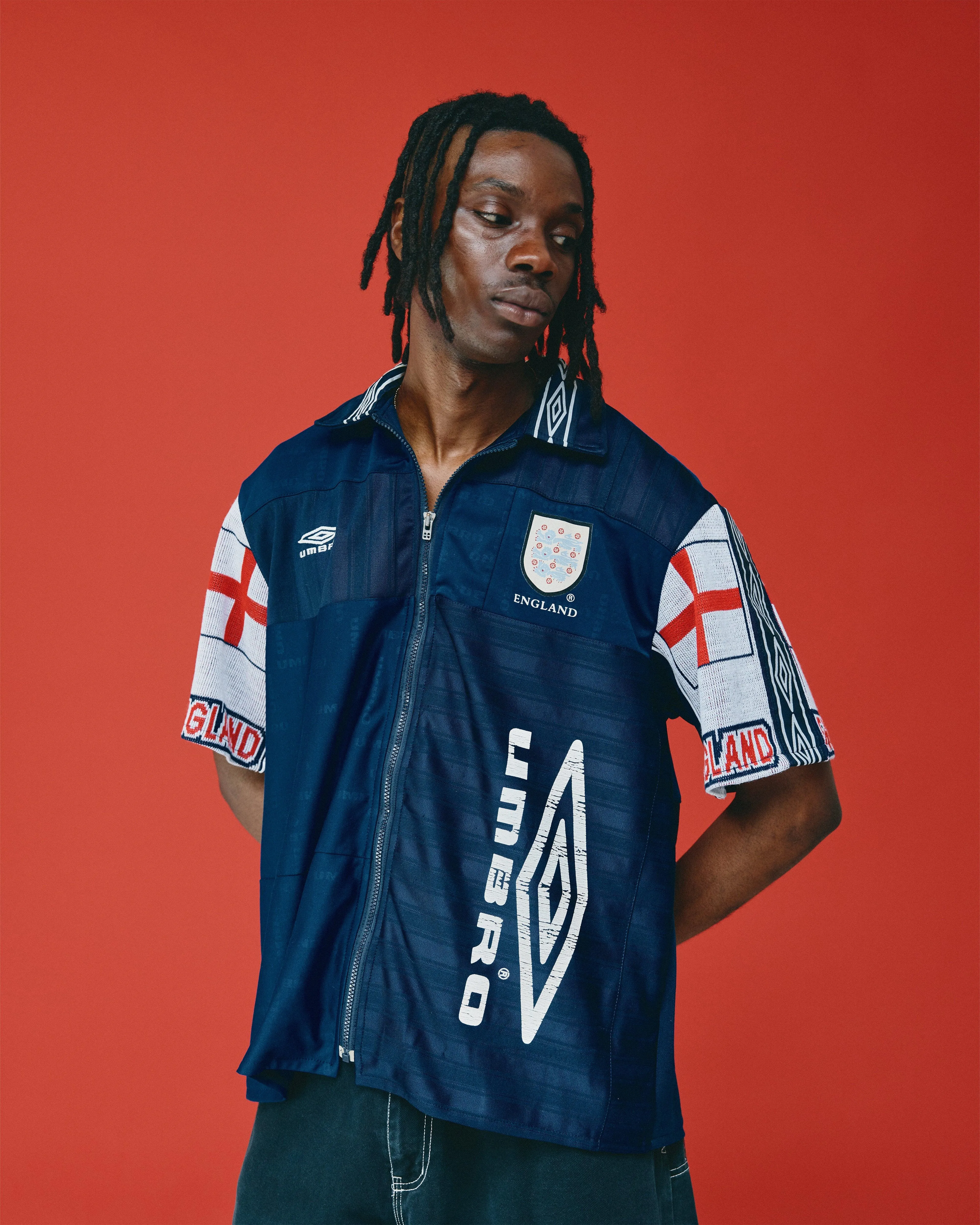 VT Rework : England x Umbro Scarf Zip Up Shirt