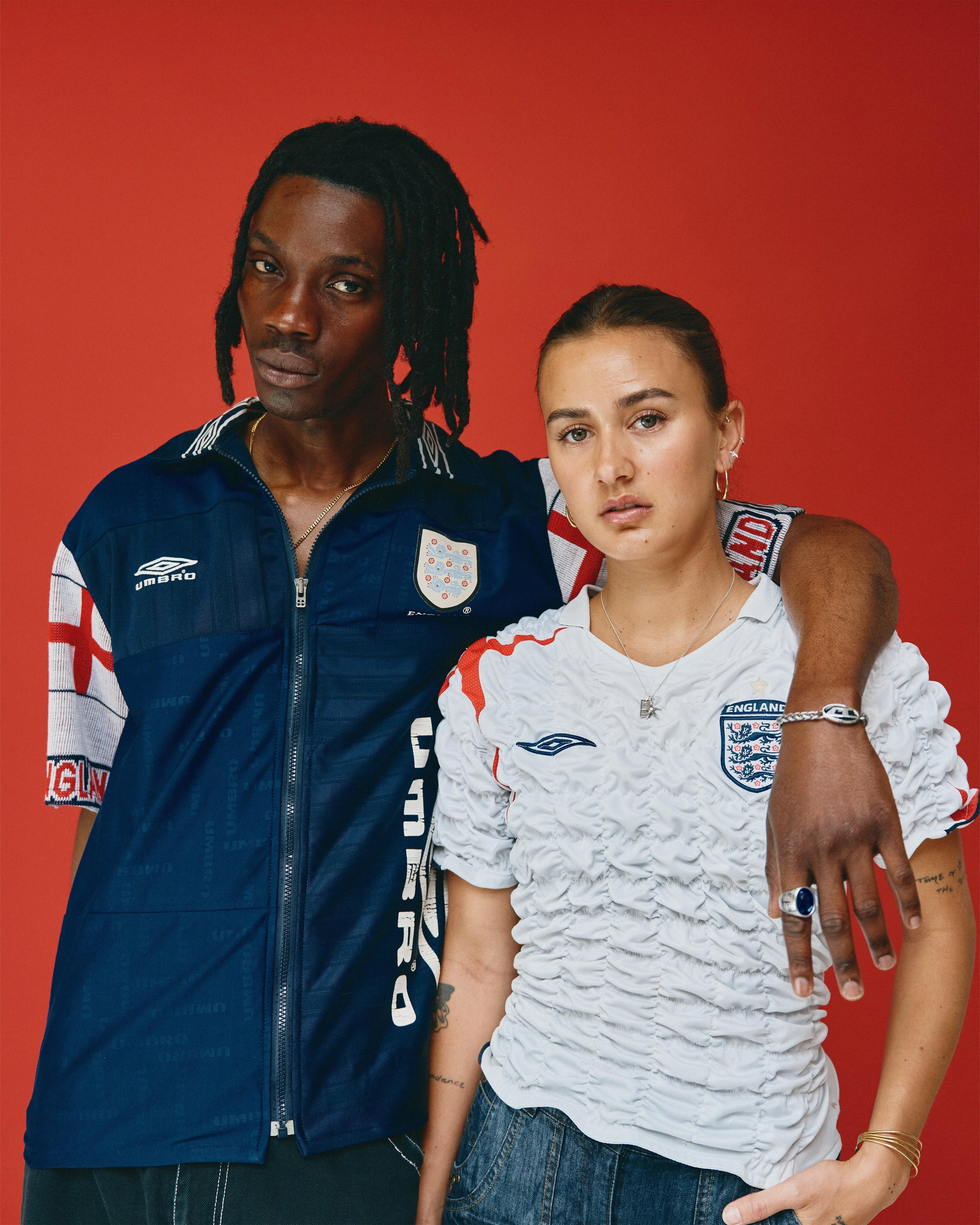 VT Rework : England x Umbro Scarf Zip Up Shirt