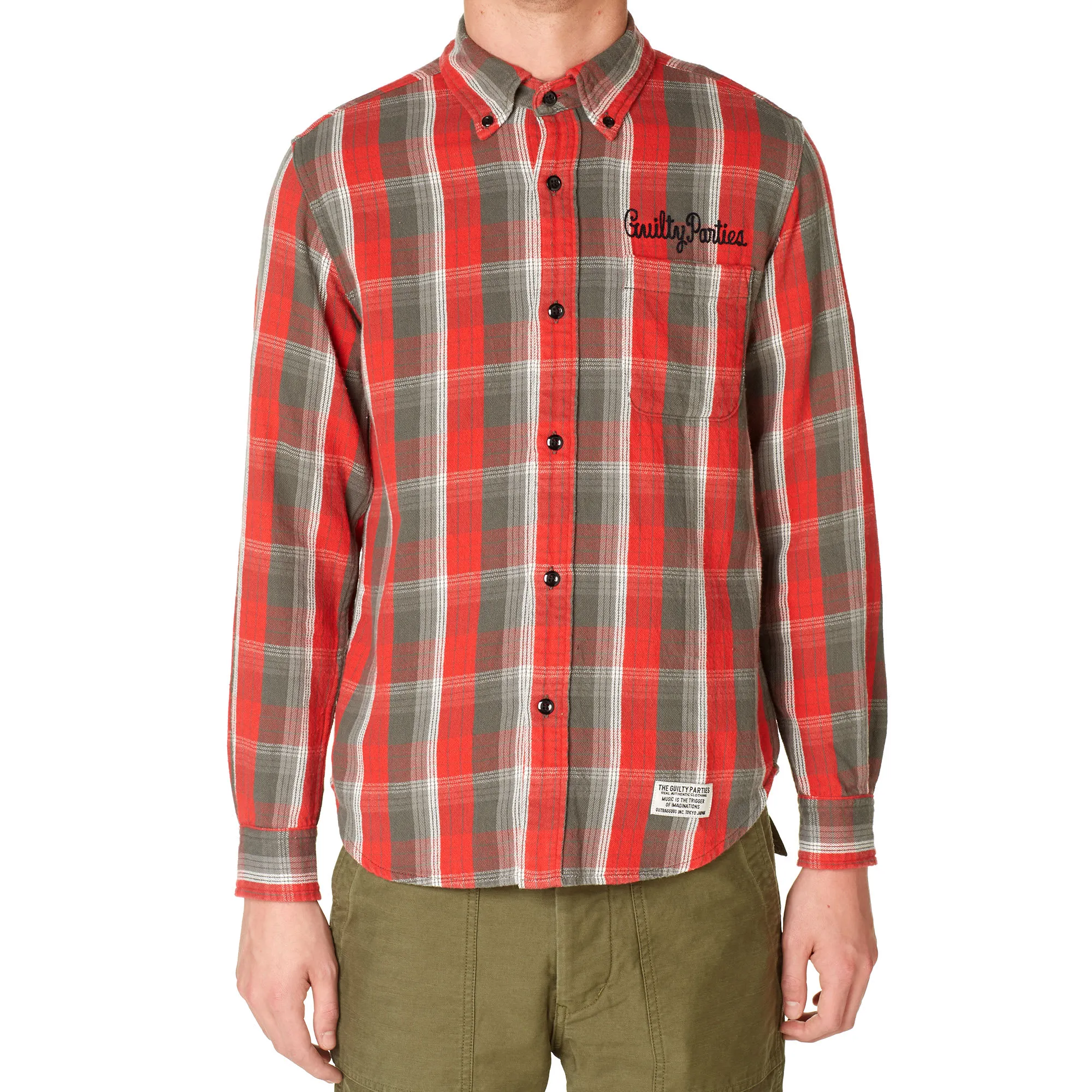 Wacko Maria Type 2 Flannel Check ShirtRed