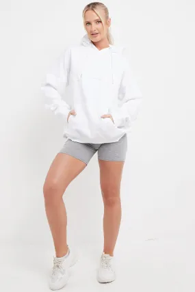 WHITE STYLIST SLOGAN OVERSIZED HOODIE