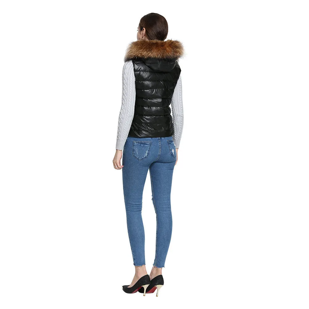 Women jacket Down Cotton Parkas Short Faux Fur Collar Hooded Coat Quilted slim Jackets Plus Size