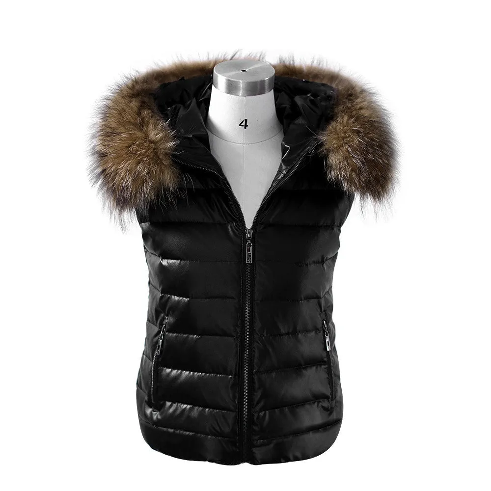 Women jacket Down Cotton Parkas Short Faux Fur Collar Hooded Coat Quilted slim Jackets Plus Size