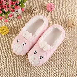 Women's Animal Shape Soft Sole Warm Flats Indoor Floor Slippers