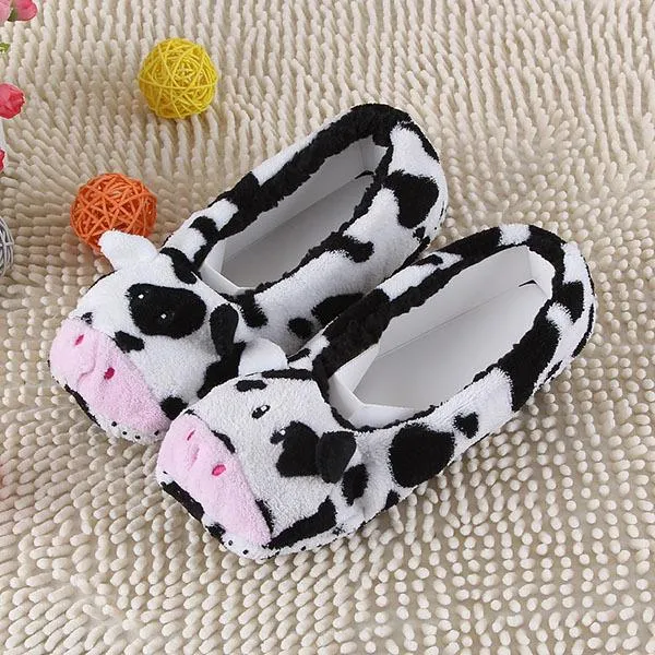 Women's Animal Shape Soft Sole Warm Flats Indoor Floor Slippers