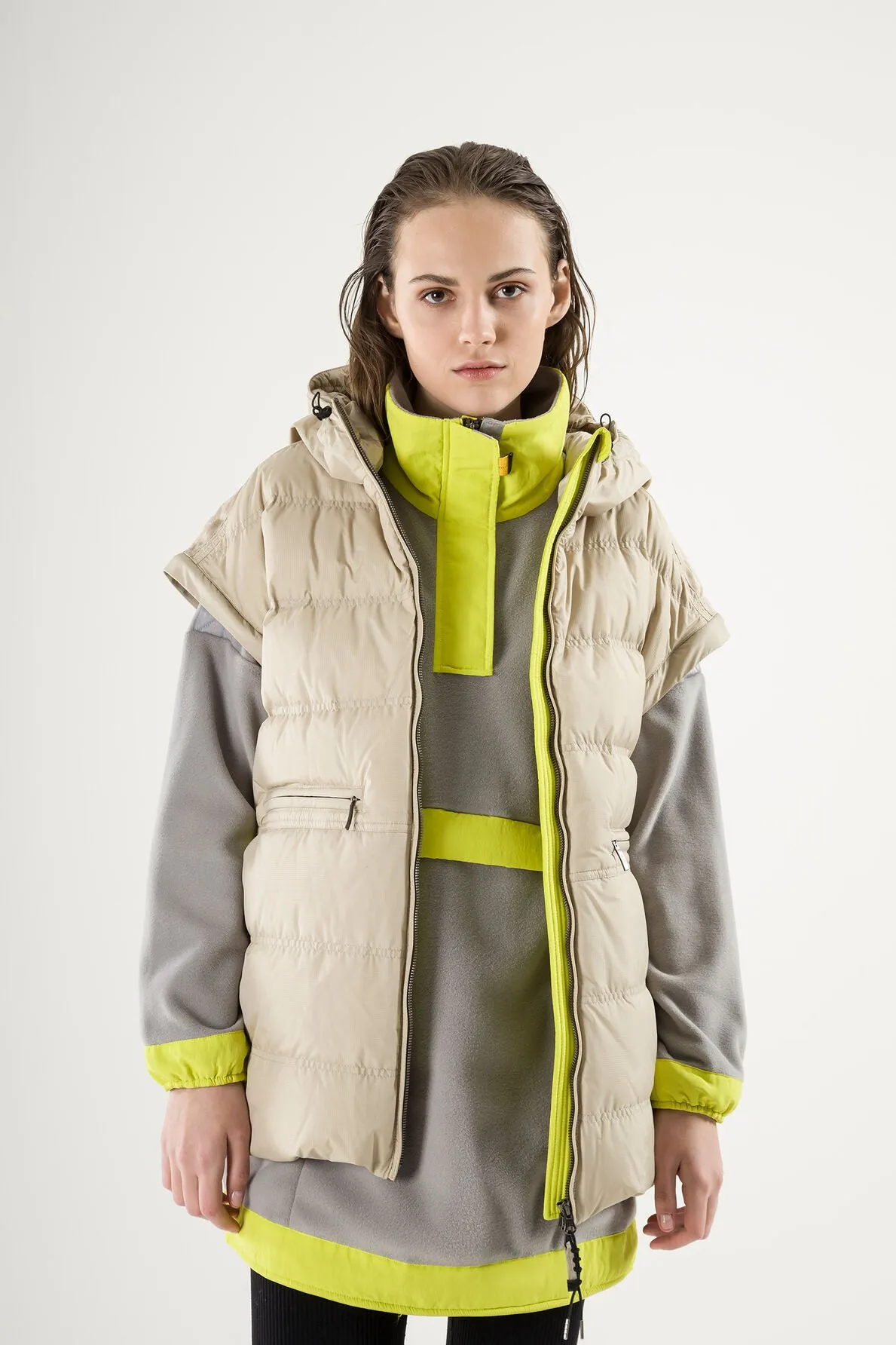 Women's Down Jacket Scout Tapioca/citronelle