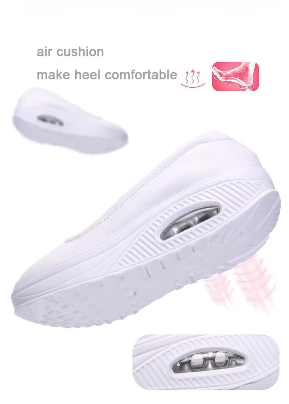 Women's Solid Concise Style Slip-on Round Toe Flat Platform Casual Shoes