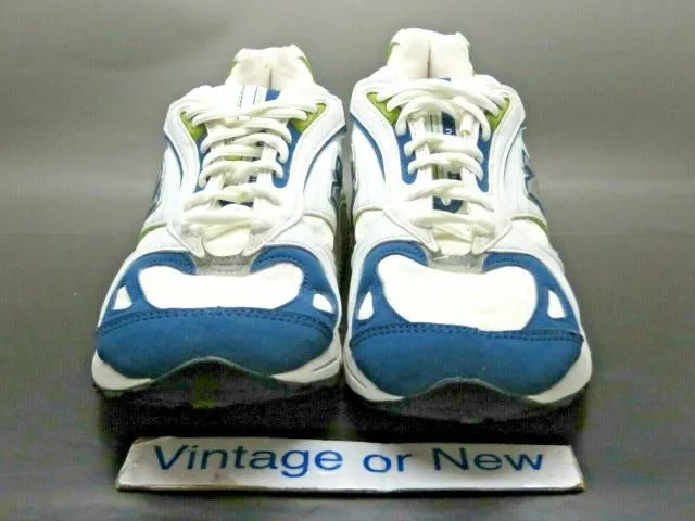 Women's vtg 90's new balance 1120 white blue lime green running shoes sz 11 2a