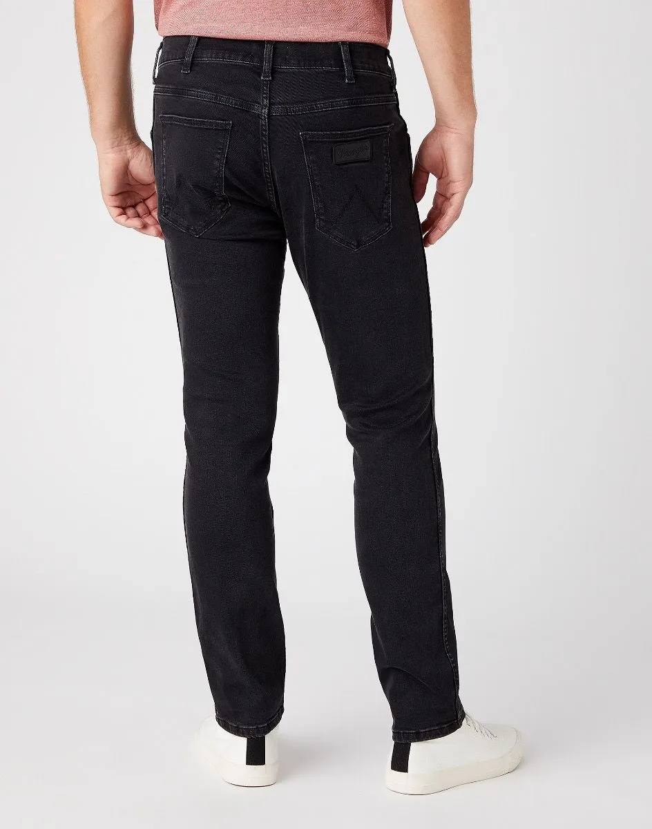 Wrangler Greensboro Modern Straight Denim Jeans Black Crow