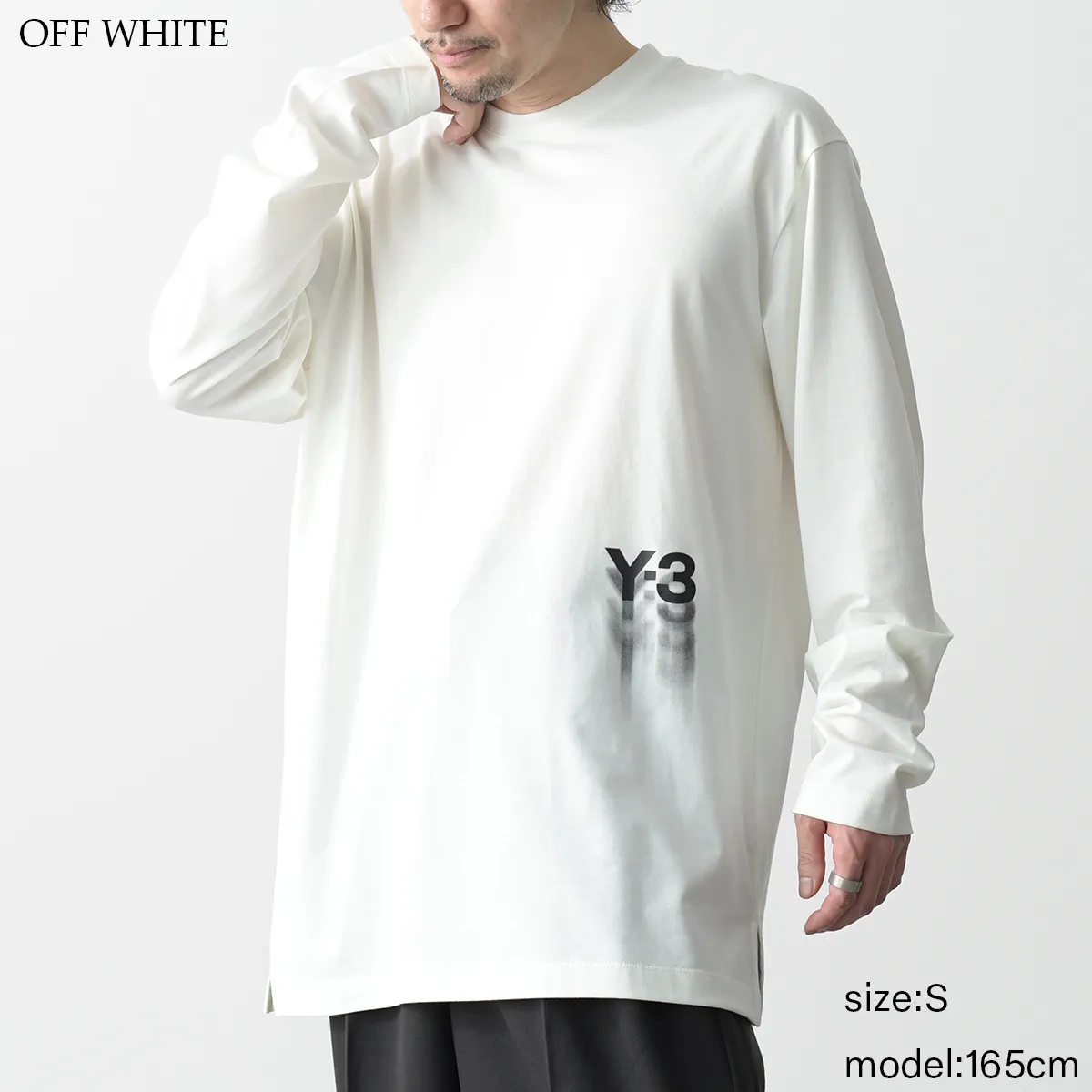 Y-3  |Crew Neck Long Sleeves Plain Cotton Long Sleeve T-shirt Logo