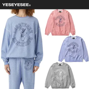 YESEYESEE  |Unisex Street Style Long Sleeves Logo Sweatshirts