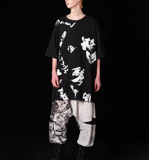 Yohji Yamamoto  |Pullovers Unisex Street Style Cotton Short Sleeves Designers