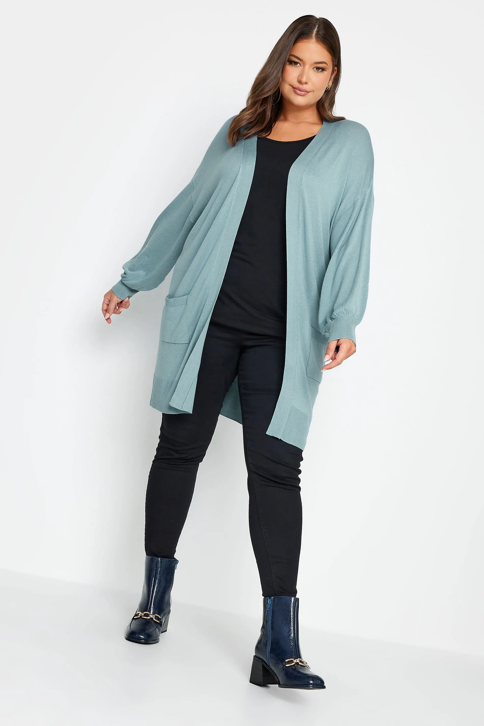 Yours Curve Blue Cardigan